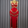 belly dance costume 2 piece black - tenue danse orientale femme - بدلة رقص شرقي احمر