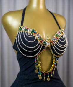 belly dance costume 2 piece black - tenue danse orientale femme - بدلة رقص شرقي سوداء