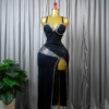 belly dance costume 2 piece black - tenue danse orientale femme - بدلة رقص شرقي سوداء