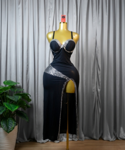 belly dance costume 2 piece black - tenue danse orientale femme - بدلة رقص شرقي سوداء