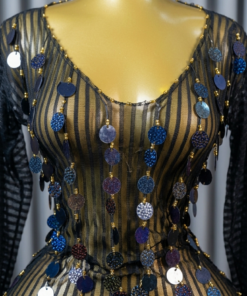 belly dance costume 2 piece black - tenue danse orientale femme - بدلة رقص شرقي سوداء