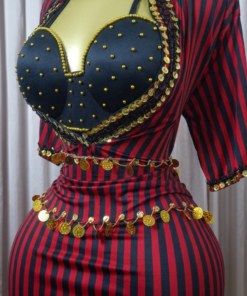 3 piece belly dance costume for women - tenue danse orientale - بدلة رقص شرقي 3 قطع