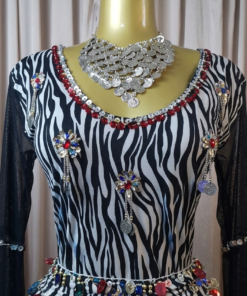 belly dance costume 2-piece black - tenue danse orientale femme - بدلة رقص شرقي قطعتين سوداء
