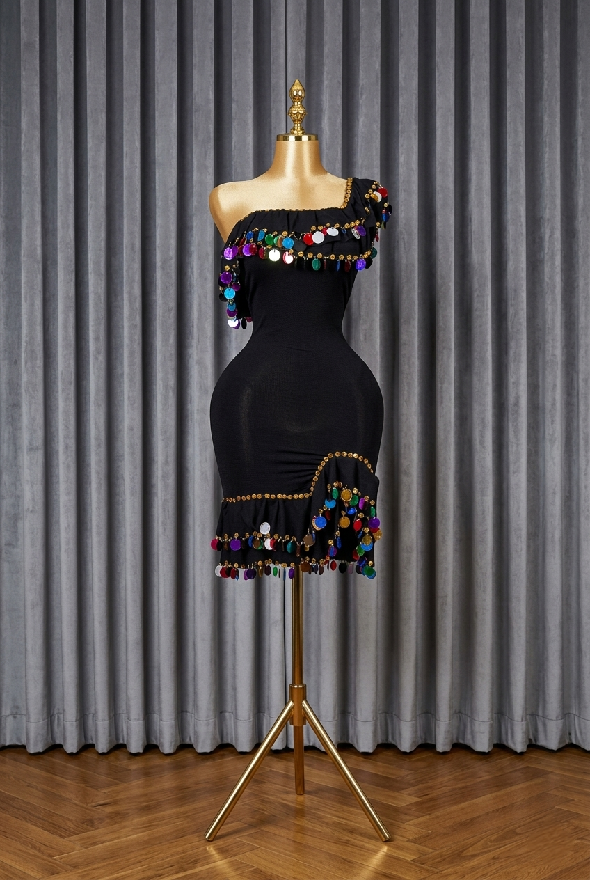 belly dance costume 2 piece black - tenue danse orientale femme - بدلة رقص شرقي قطعتين سوداء