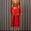 3 piece belly dance costume for women - tenue danse orientale - بدلة رقص شرقي 3 قطع
