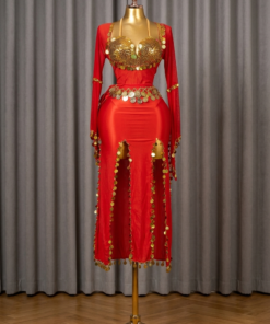 3 piece belly dance costume for women - tenue danse orientale - بدلة رقص شرقي 3 قطع