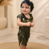 robe enfant orientale rouge et dorée